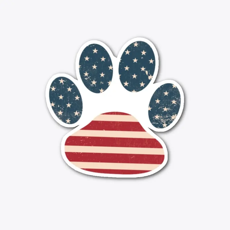 American Flag/Paw