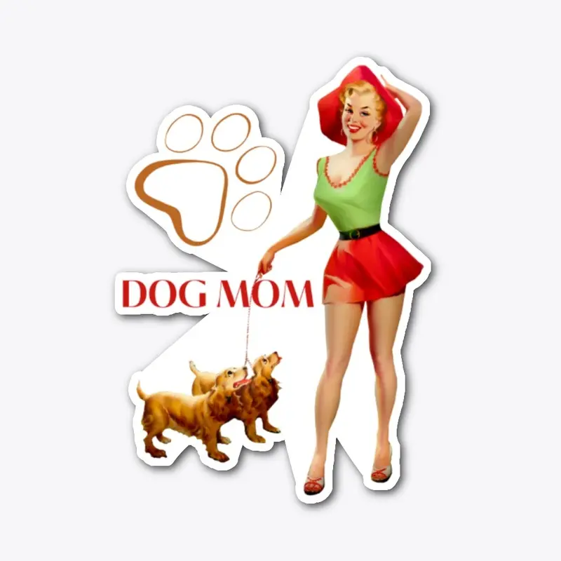 Retro Pin Up Dog Mom