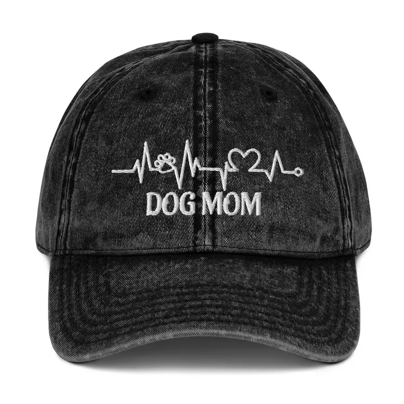 Dog's Heart Beat/Dog Mom Embrodiered Hat