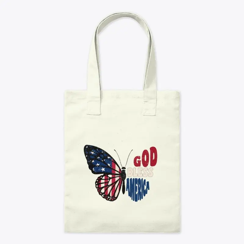 God Bless America Butterfly Design