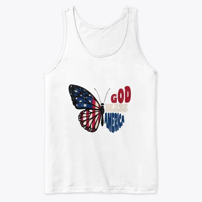 God Bless America Butterfly Design